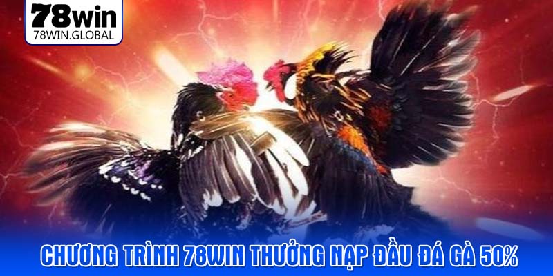 Chương trình 78WIN Thưởng nạp đầu đá gà 50%